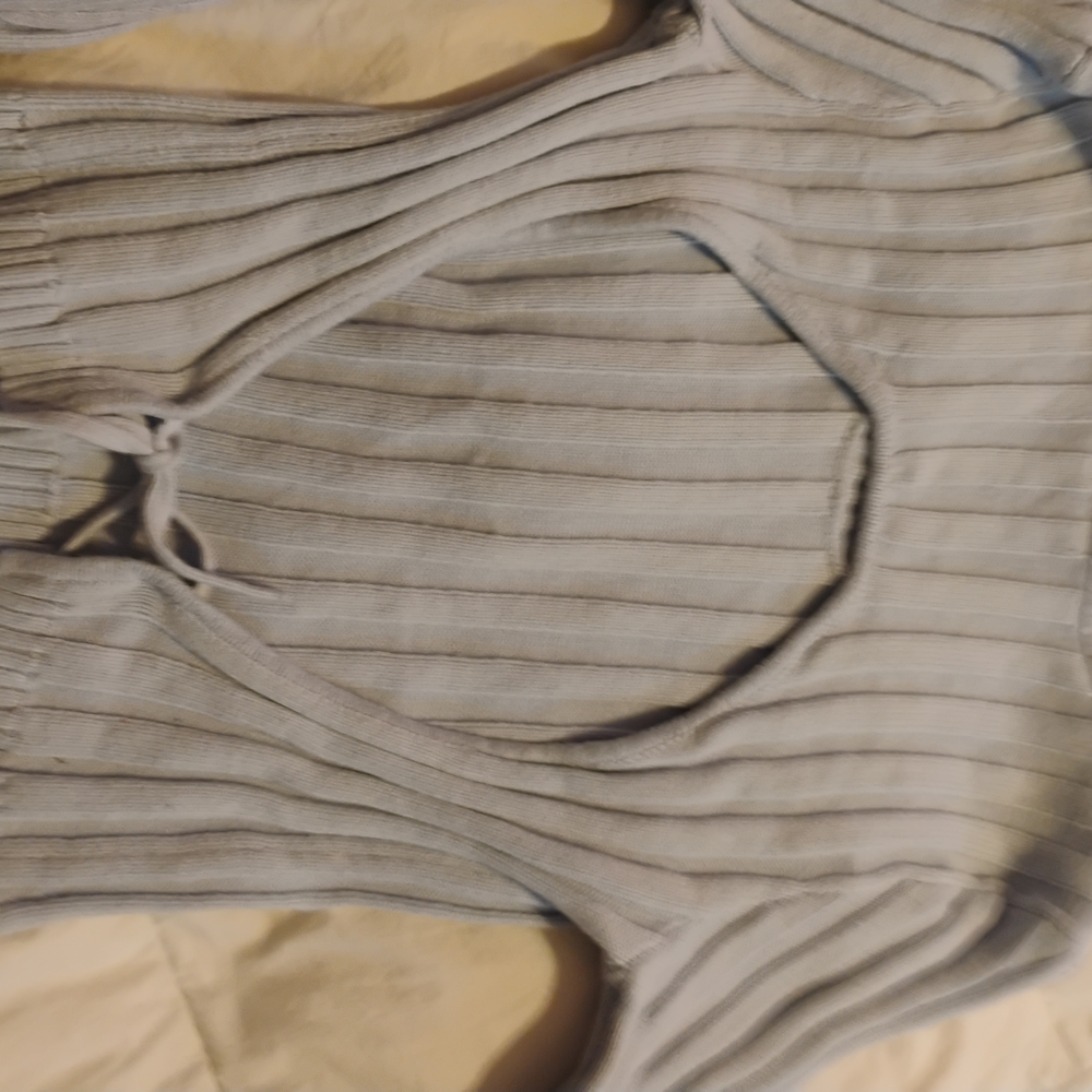 Wild Fable Ribbed Crop Top - Light Gray - Picture 2 of 3